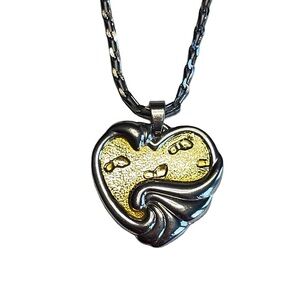 Gorgeous GORHAM STERLING Inspirational Heart Pendant!